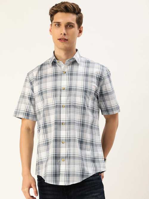 Grey Checked Casual Shirt