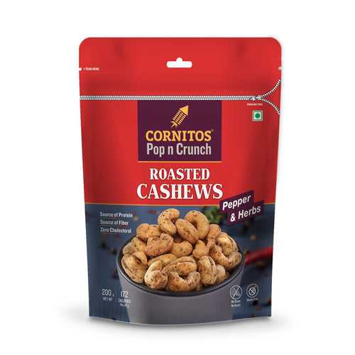 Cornitos Pepper & Herbs (Crack Pepper) Roasted Cashews 200g