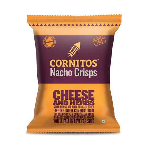 Cornitos No Onion No Garlic Cheese & Herbs Nacho Chips 150g X 2 Pack Combo