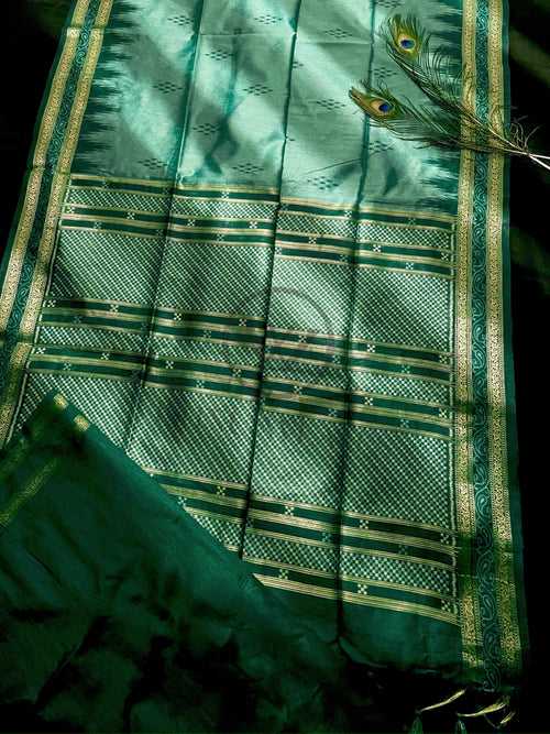 Sea Green Premium Raw Silk Saree