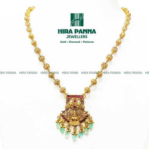 Antique Gaja Lakshmi Devi Neckwear Mala