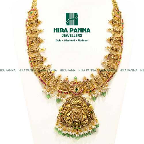 Antique Premium Lakshmi Devi & Peacock Haram