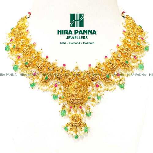 Antique Ruby & Emerald Lakshmi Devi Neckwear
