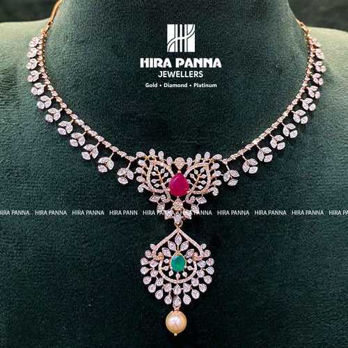 Open Setting Ruby & Emerald Diamond Neckwear