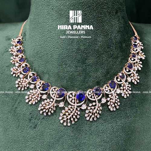 Open Setting Blue Sharif Diamond Neckwear