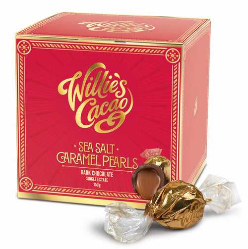 WILLIES CACAO SEA SALT PEARLS DARK CHOCOLATE (150G)