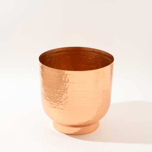 Copper Finish 8" Metal Planter