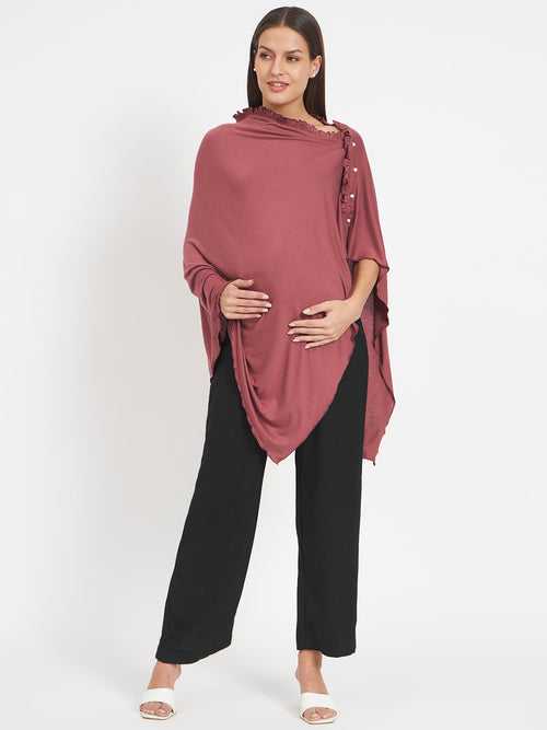 Pale Pink Maternity Feeding Shrug