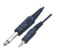 MX 2570A  6.35 mm P-38 MONO PLUG TO MX 3.5 mm EP STEREO PLUG CORD 3.5 mm - 3 MTR.>