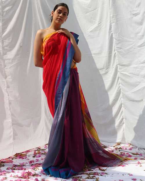 Bird Of Time Handwoven Cotton Saree - LIDD