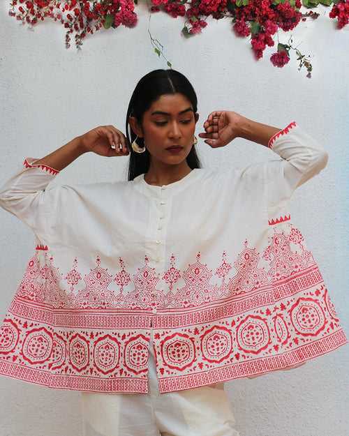 Arpina Blockprinted Cotton Shirt - BGVL