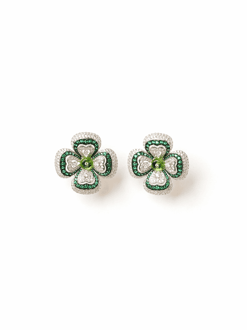 Shades of Green Floret Studs