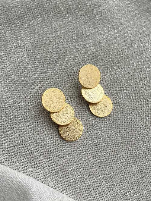 Triple Coin Earrings