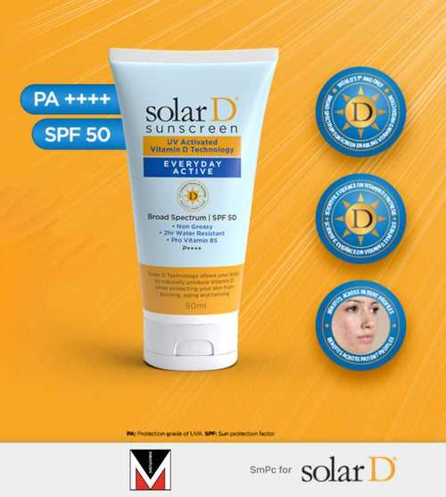 Solar D Everyday Active Sunscreen SPF 50 P++++ - 50ml