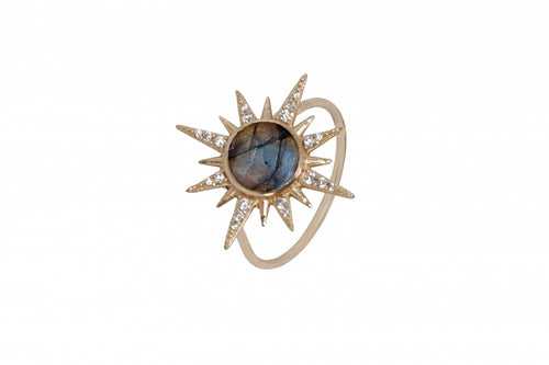 Labradorite Star Ring