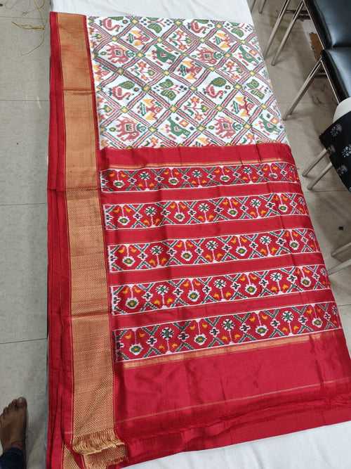 Nari Kunjar Hyderabadi Ikat Patola Saree + Shipping Charges