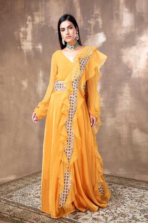 NOMADIC MUSTARD EMBROIDERED JUMPSUIT