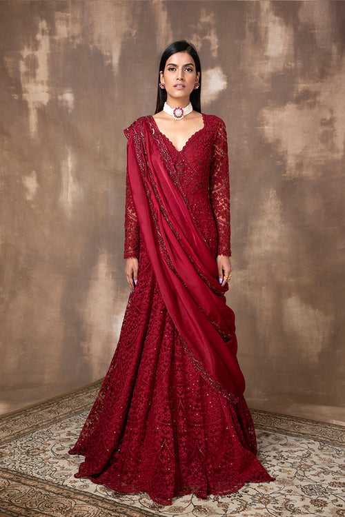 ROSA EMBROIDERED SCALLOPED ANARKALI