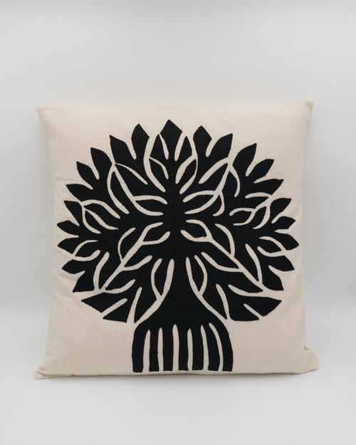 Black Tree of Life Cushion Cover (Size-16"X16")