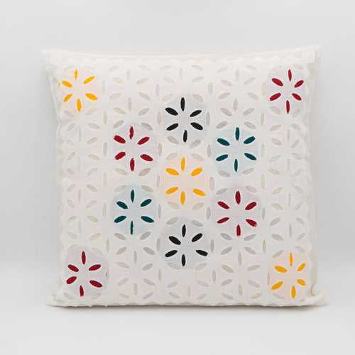 Chandwa Applique on Organdy Cushion Cover (Size-16"X16")