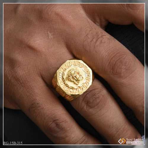 1 Gram Gold Plated Charming Design Premium-grade Quality Ring For Men - Style B315