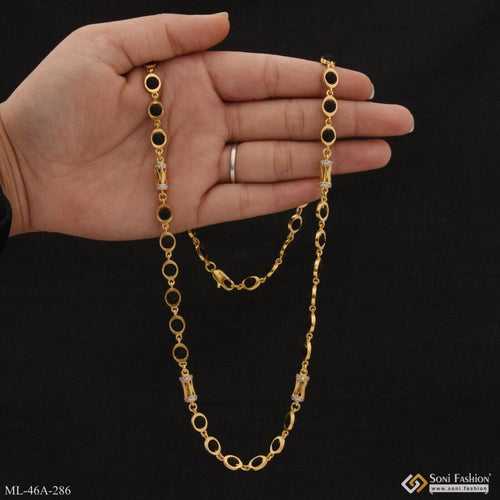 1 Gram Gold Plated With Diamond Gold Plated Rudraksha Mala For Men - Style A286