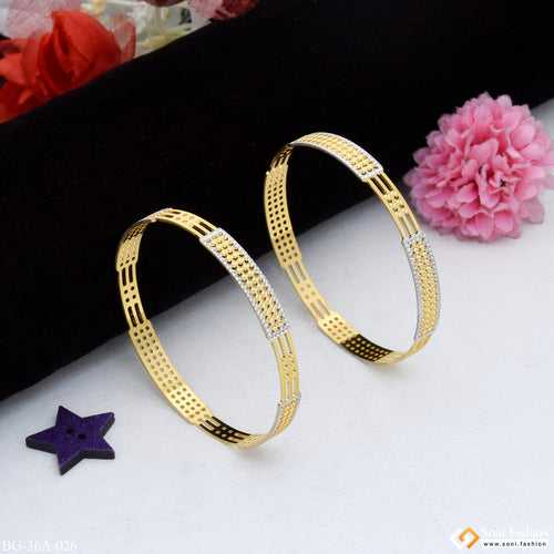 1 Gram Gold Plated New Style Graceful Design Bangles for Ladies - Style A026