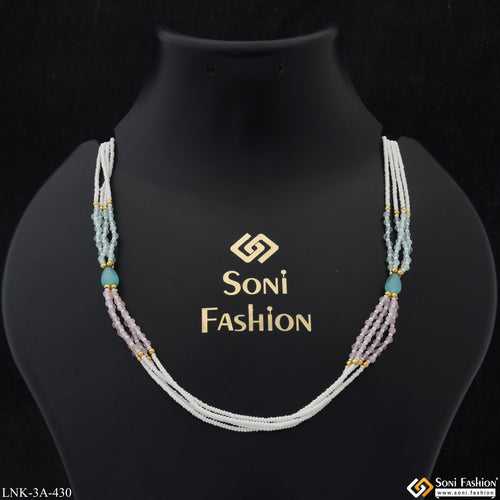 Chic Design Hand-Finished Design Gold Plated Necklace for Ladies - Style A430