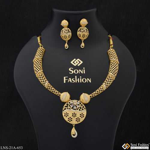 Casual Design Funky Design Gold Plated Necklace Set for Women - Style A653