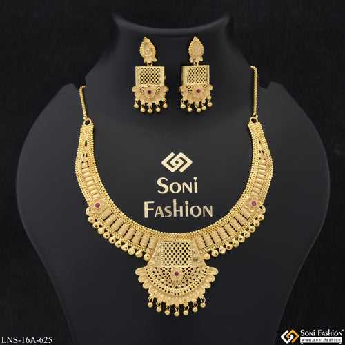 Exclusive Design Designer Gold Plated Necklace Set for Women - Style A625