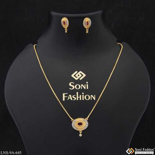 Exclusive Design Superior Quality Gold Plated Necklace Set for Ladies - Style A645