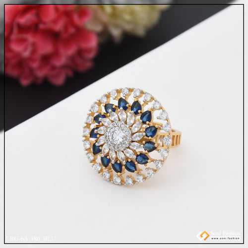 Fashionable with Diamond Gorgeous Design Gold Plated Ring for Ladies - Style LRG-180