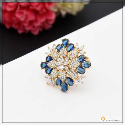 Exclusive Design with Diamond Lovely Design Gold Plated Ring for Lady - Style A188