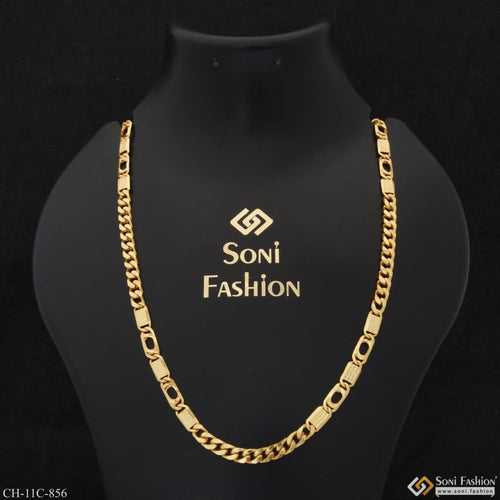 Link Nawabi Cool Design Superior Quality Gold Plated Chain For Men - Style C856