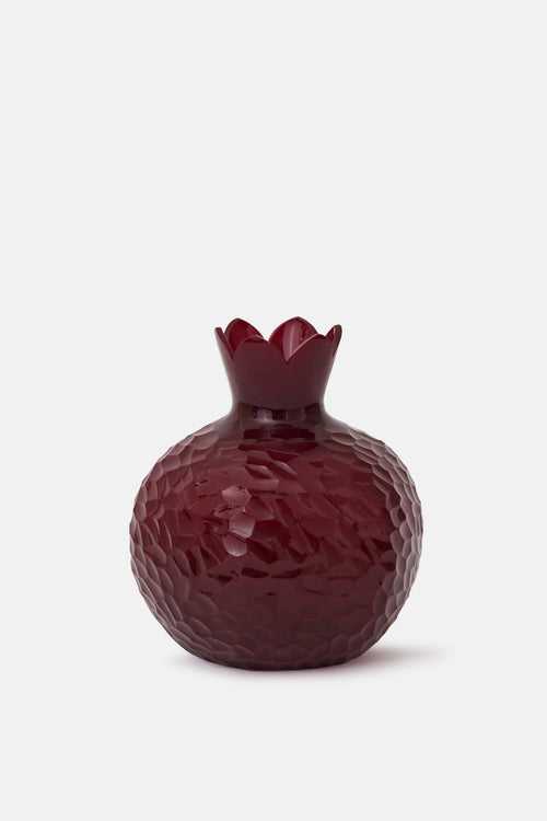 Pomegranate Glass Vase - Red