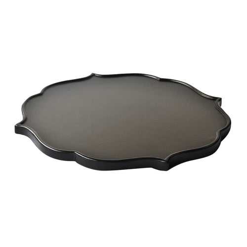 Mehrab Wooden Platter 16" – Charcoal