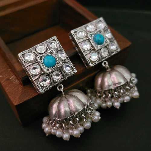 TRIBAL EXCLUSIVE DESIGNER SILVER PLATED EARRINGS