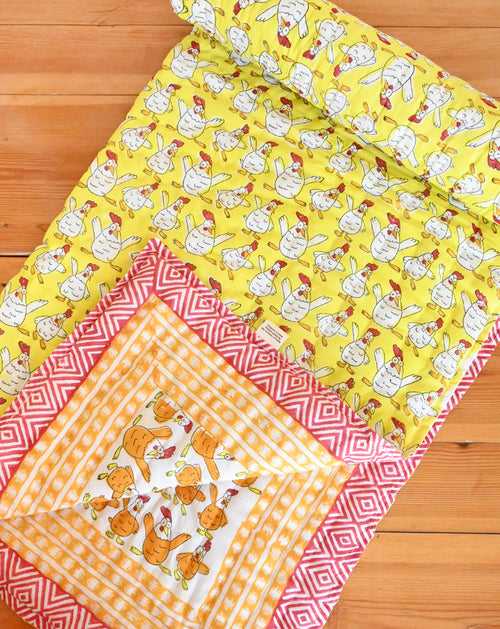 Kuk-Doo-Koo Hand Block Printed Cotton Quilt