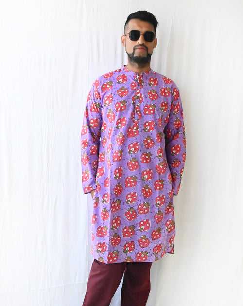 LoveBug Cotton Men's Long Kurta