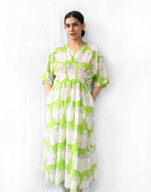 Chehre Senorita - Soft Cotton Kaftan Dress