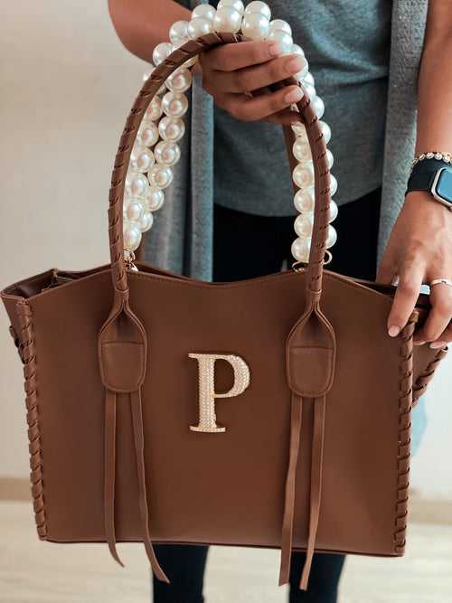 Lazo Personalized Brown Tote Bag