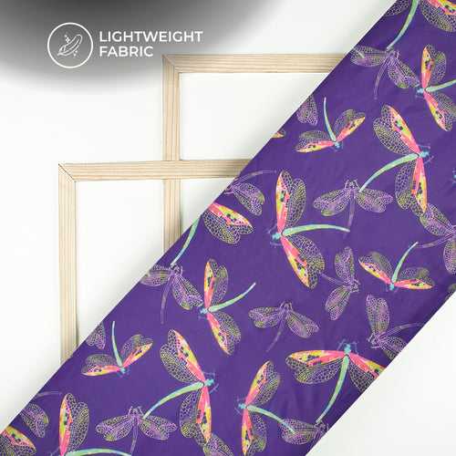 Ethereal Elegance: Glossy Digital Print Premium Liquid Organza Fabric