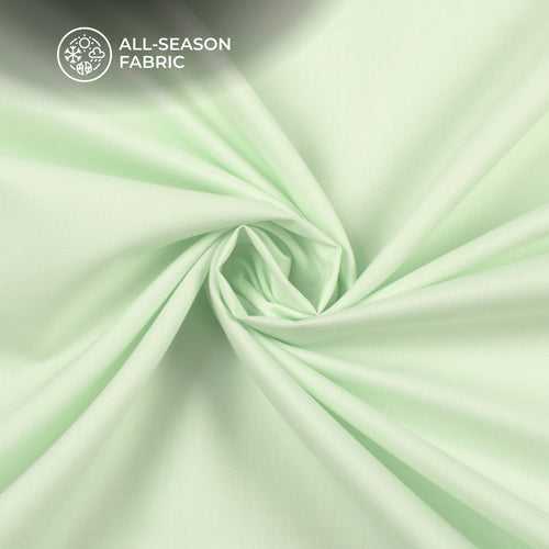 Mint Green Plain Soft Touch Cotton Shirting Fabric (Width 58 Inches)