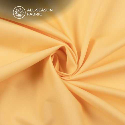 Cyber Yellow Plain Soft Touch Cotton Shirting Fabric (Width 58 Inches)