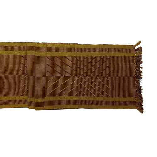 Brown With Yellow Border Table Runner