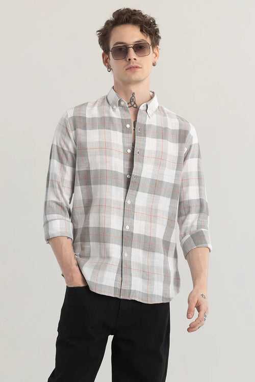 Plaidify Grey Checkered Shirt