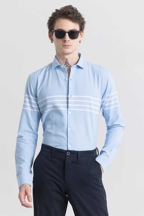 Line Thread Blue Stripe Shirt