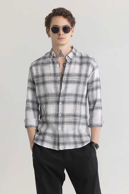 Plaidient White Checkered Shirt