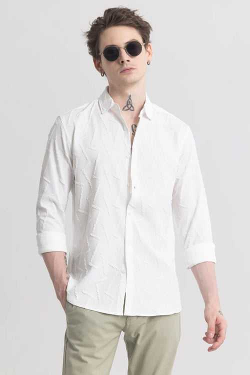 TextuRiche Zigzag White Shirt
