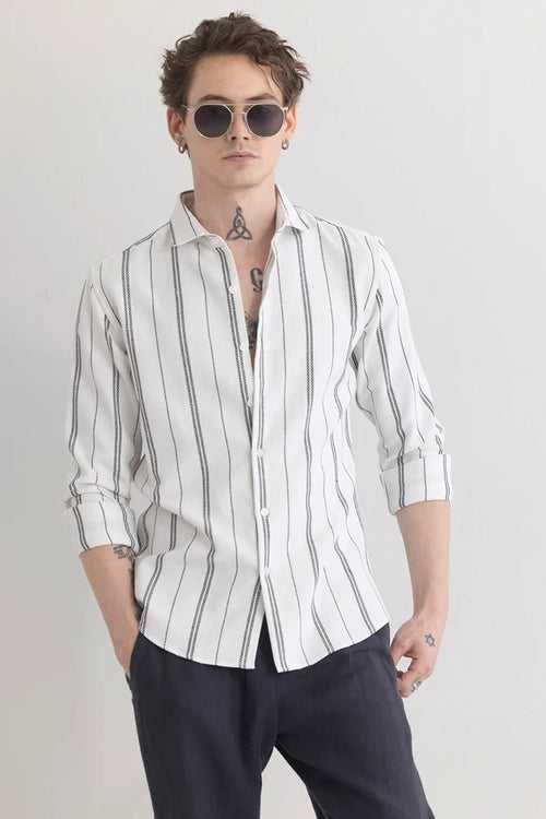 Stripient Stripe White Shirt